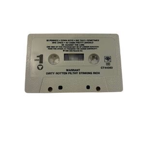 Warrant Dirty Rotten Filthy Stinking Rich Cassette Tape 1989 CT44383 Vintage